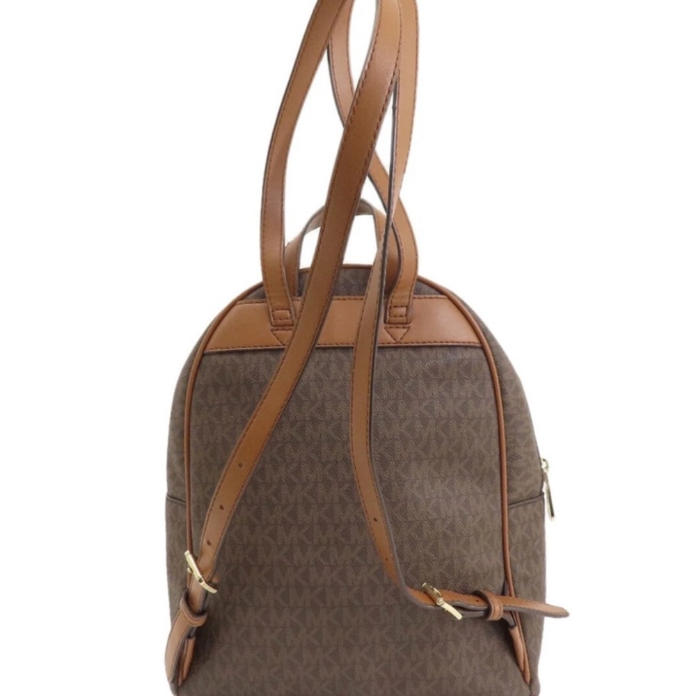 Michael Kors Brown Backpack with Aspen patches sherpa detail like new (RARE) - Picture 2 of 11